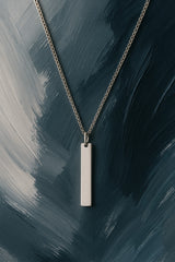 Men’s Stainless Steel Bar Necklace – Sleek & Stylish