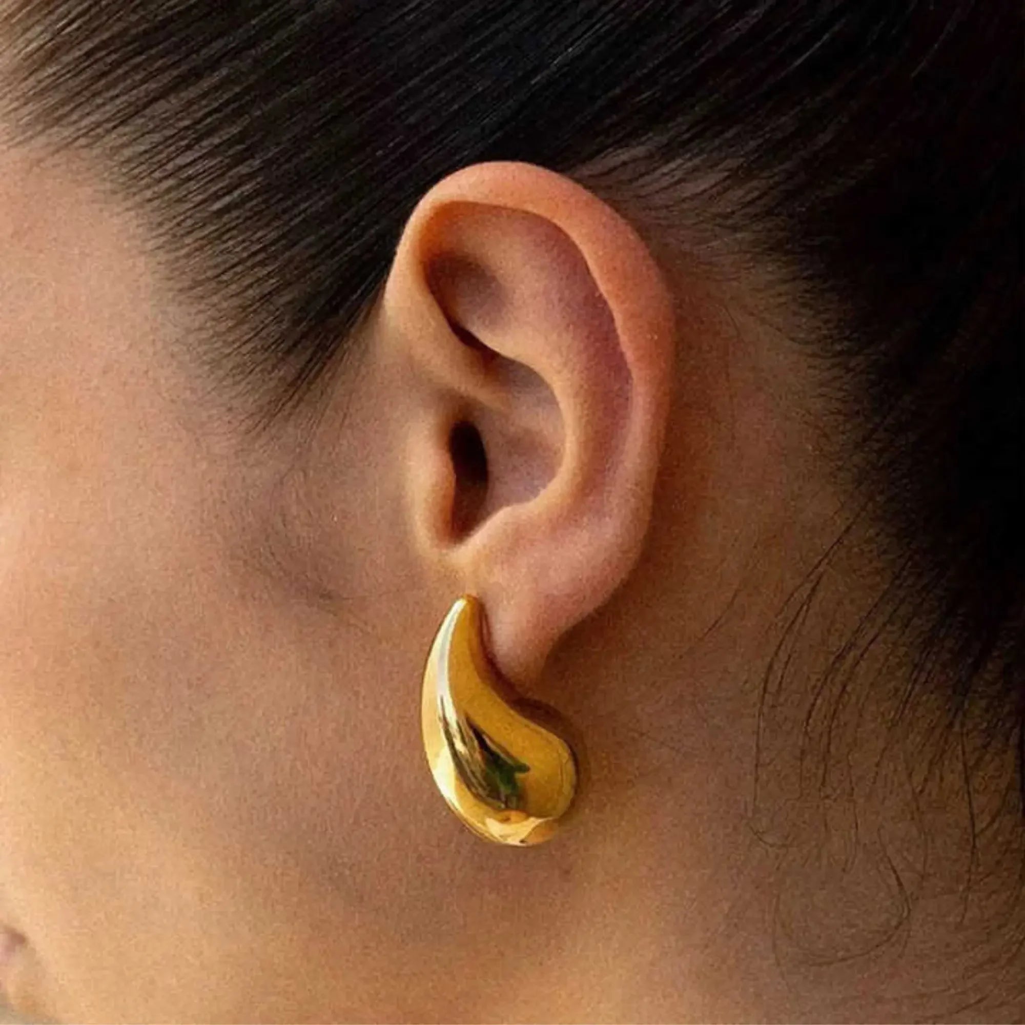 Chunky Water Tea Drop Earrings for Women - DZOIR