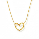 Elegant Gold Heart Knot Pendant Necklace – Minimalist Everyday Jewelry for Women