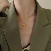 Gold Heart Pendant Necklace – Dainty Minimalist Necklaces for Women