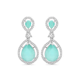 DZOIR Fashion Stylish Sky Blue Earrings for Women & Girls | Elegant Dangle Earrings for Special Occasions & Everyday Wear | Trendy Earrings in Sky Blue for Fashion Lovers - DZOIR