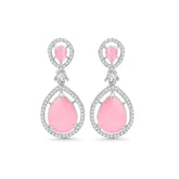 DZOIR Fashion Stylish Pink Earrings for Women & Girls | Cute & Trendy Earrings for Everyday Wear | Elegant Dangle Earrings for Parties & Casual Looks - DZOIR