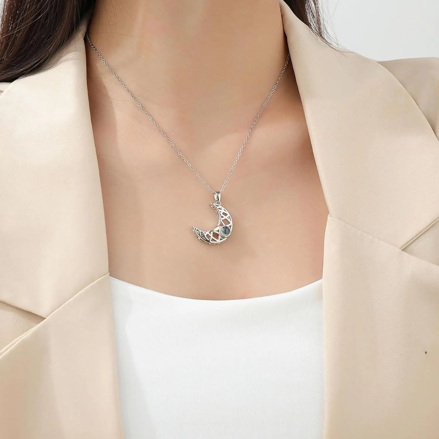 Sun & Moon Pendant Necklace for Women & Couples - DZOIR