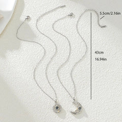 Sun & Moon Pendant Necklace for Women & Couples - DZOIR