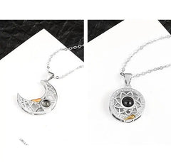 Sun & Moon Pendant Necklace for Women & Couples - DZOIR