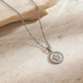 Silver Angel Pendant Necklace for Women – Stainless Steel Rope Chain - DZOIR