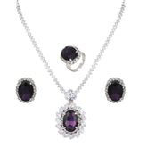 Purple Jewellery Set Women - DZOIR
