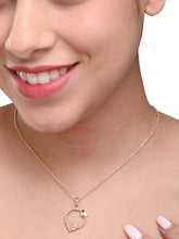 Elegant Rose Gold Heart Pendant Necklace – Dainty & Stylish Jewellery for Women - DZOIR