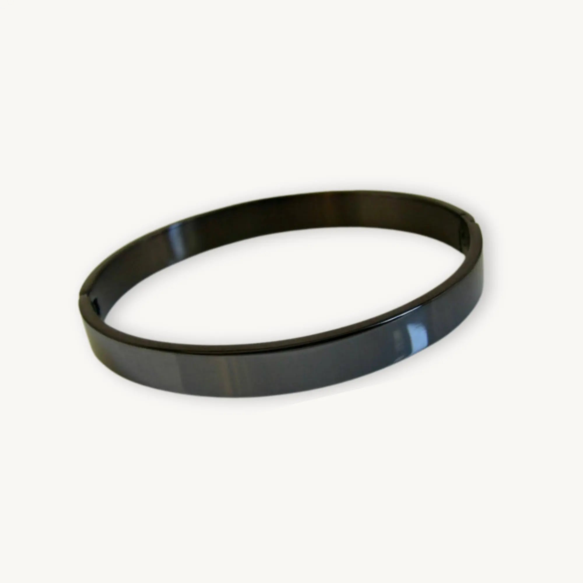 Black Stainless Steel Bangle Bracelet – Sleek & Modern - DZOIR