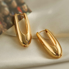 DZOIR Elegant Gold Stud Earrings for Women | Korean Inspired Minimalist Design, Timeless & Chic Jewelry for Everyday Wear