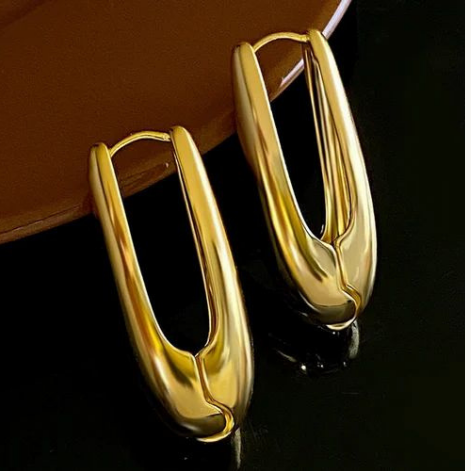 DZOIR Elegant Gold Stud Earrings for Women | Korean Inspired Minimalist Design, Timeless & Chic Jewelry for Everyday Wear