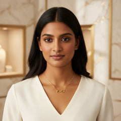 Elegant Gold-Tone Infinity Necklace for Women – Minimalist & Stylish Jewellery