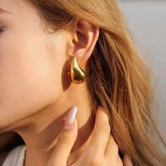Chunky Water Tea Drop Earrings for Women