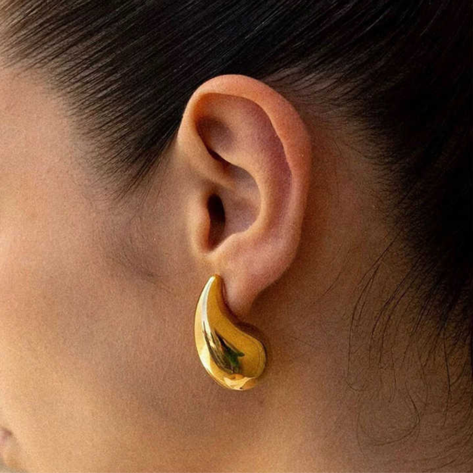 Chunky Water Tea Drop Earrings for Women