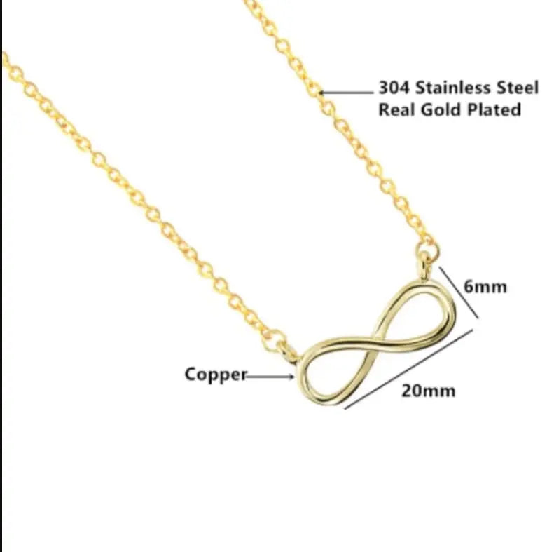 Elegant Gold-Tone Infinity Necklace for Women – Minimalist & Stylish Jewelry My Store