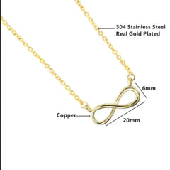 Elegant Gold-Tone Infinity Necklace for Women – Minimalist & Stylish Jewelry My Store