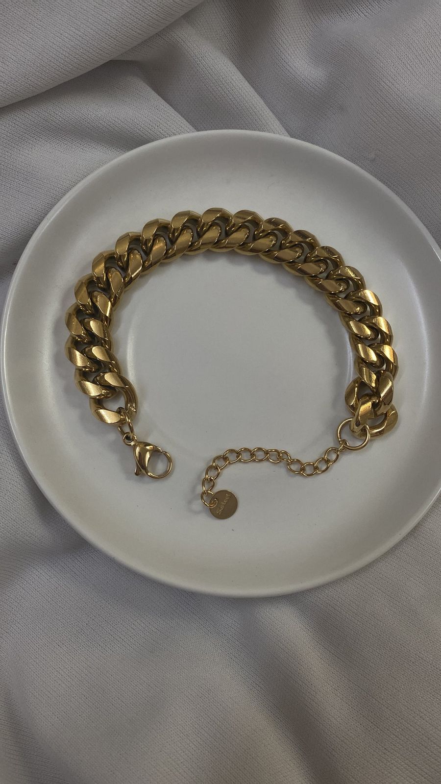 Bold Gold-Plated Cuban Link Chain Bracelet