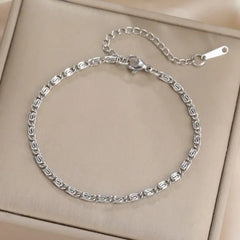 Silver Byzantine Chain Bracelet DZOIR