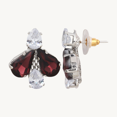 DZOIR Trending AD Earrings for Women | Stylish Stone Earrings for Girls, Affordable Earrings Under 500, Elegant AD Earrings for Girls