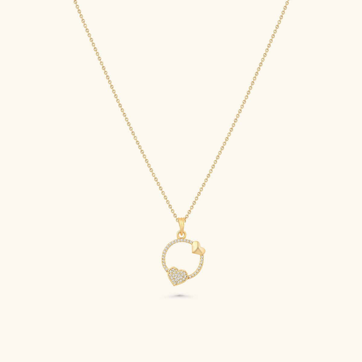 Elegant Rose Gold Heart Pendant Necklace – Dainty & Stylish Jewellery for Women - DZOIR