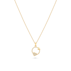 Elegant Rose Gold Heart Pendant Necklace – Dainty & Stylish Jewellery for Women - DZOIR