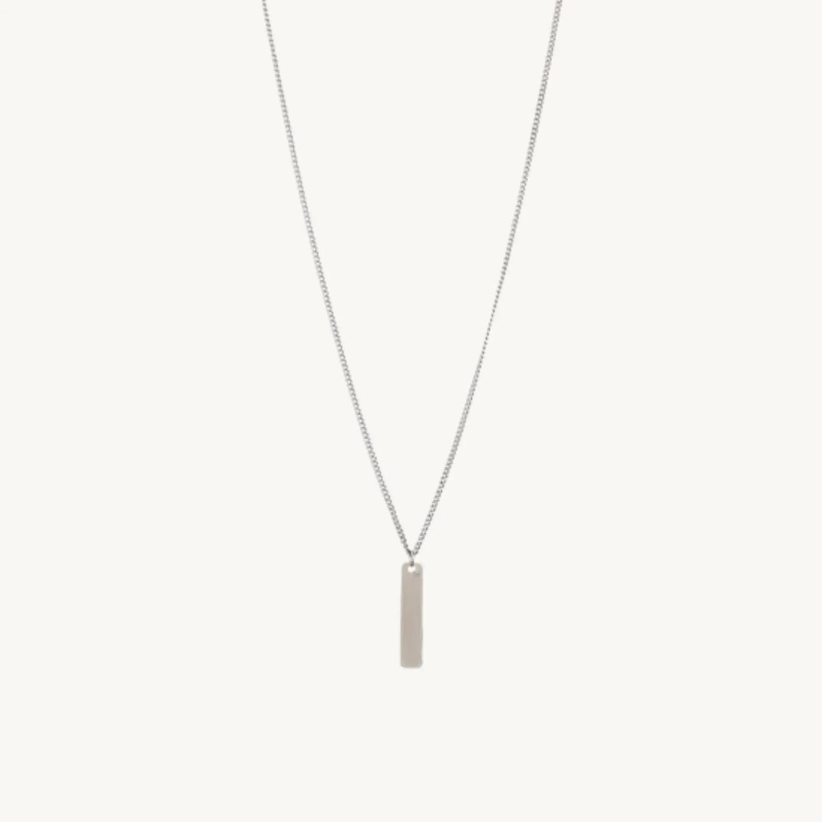 Men’s Minimalist Stainless Steel Bar Pendant Necklace – Sleek & Stylish DZOIR