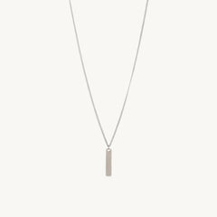 Men’s Minimalist Stainless Steel Bar Pendant Necklace – Sleek & Stylish DZOIR
