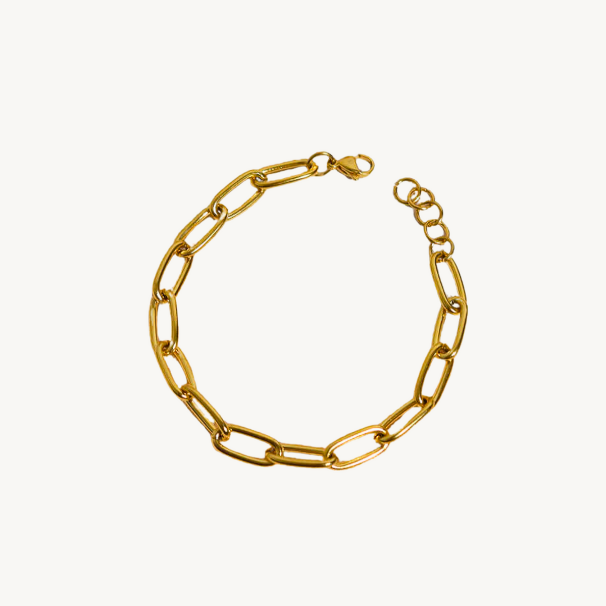 Trendy Gold-Plated Paperclip Chain Bracelet – Minimalist Link Jewelry for Women & Men