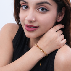 Trendy Gold-Plated Paperclip Chain Bracelet – Minimalist Link Jewelry for Women & Men
