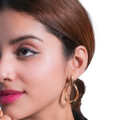 Trendy Abstract Gold Plated Drop Earrings – Modern Statement Jewelry