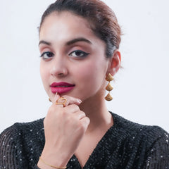 Gold-Plated Shell Dangle Earrings for Women – Vintage Boho Statement Jewelry, Ocean-Inspired Drop Earrings DZOIR