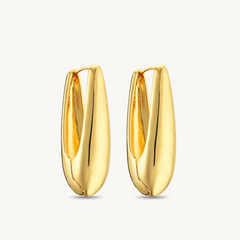 DZOIR Elegant Gold Stud Earrings for Women | Korean Inspired Minimalist Design, Timeless & Chic Jewelry for Everyday Wear