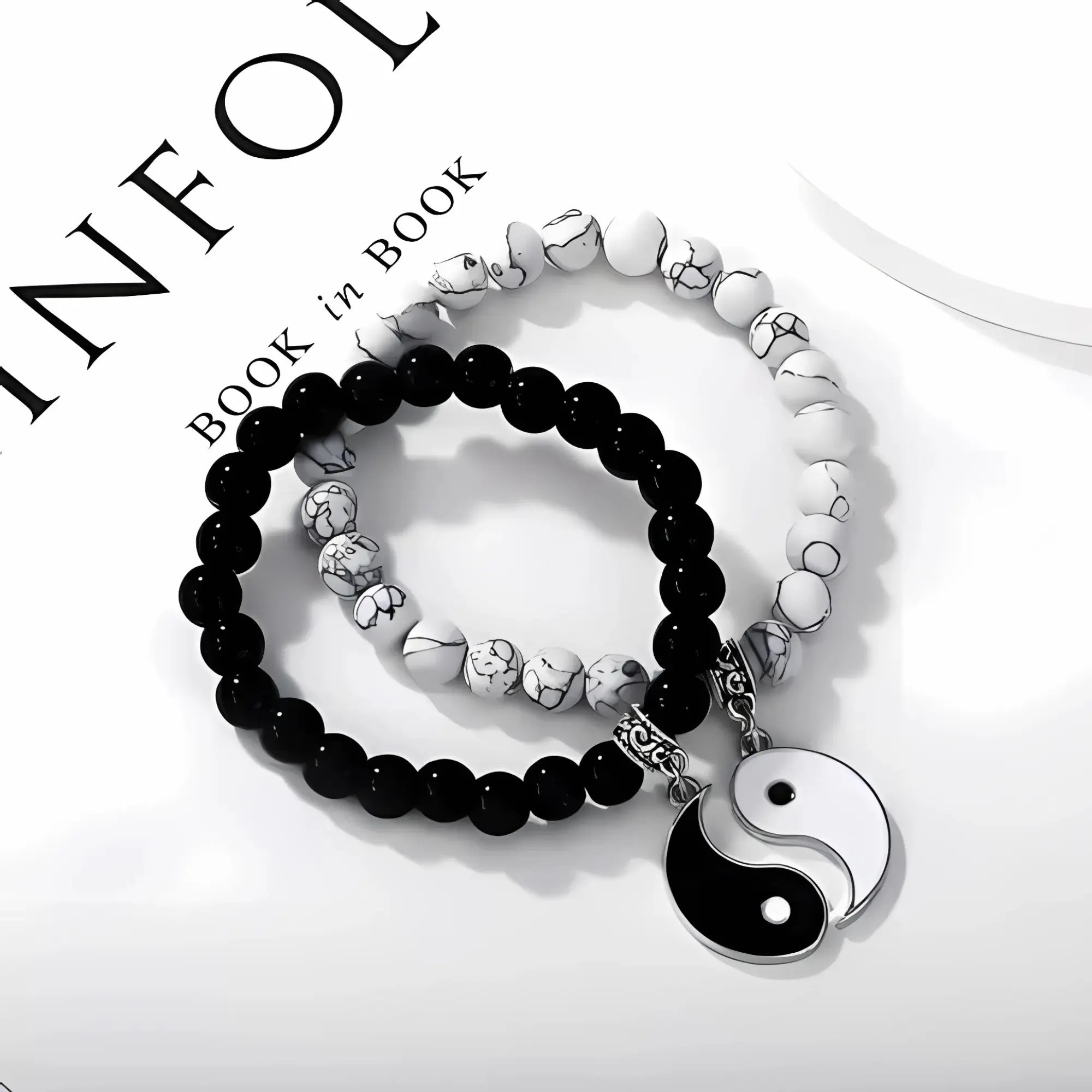 Couple Bracelets – Black & White Beaded Matching Friendship Bracelets - DZOIR