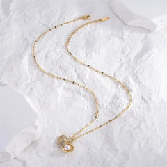 Gold Shell Pendant Necklace with Pearl | Elegant Ocean-Inspired Jewelry for Women My Store